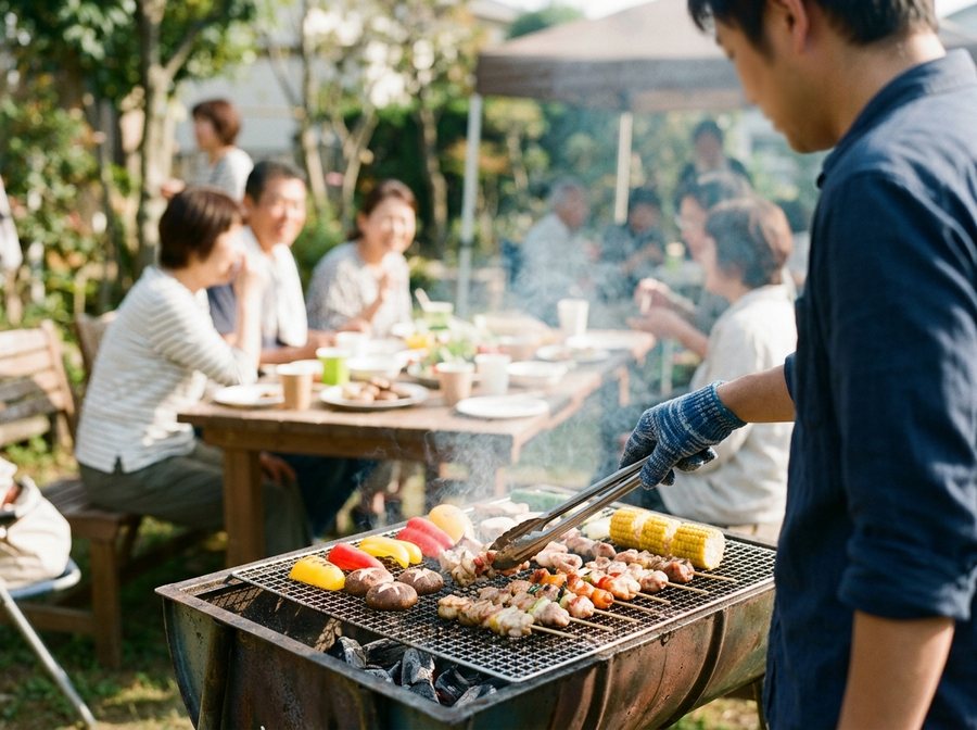 BBQの様子